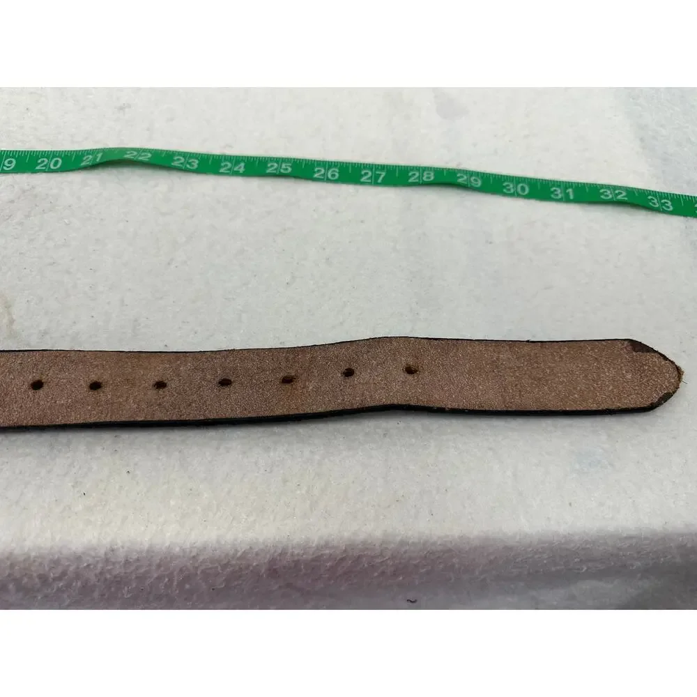 Eagle Tooled Vintage Leather Belt Men's SZ Small